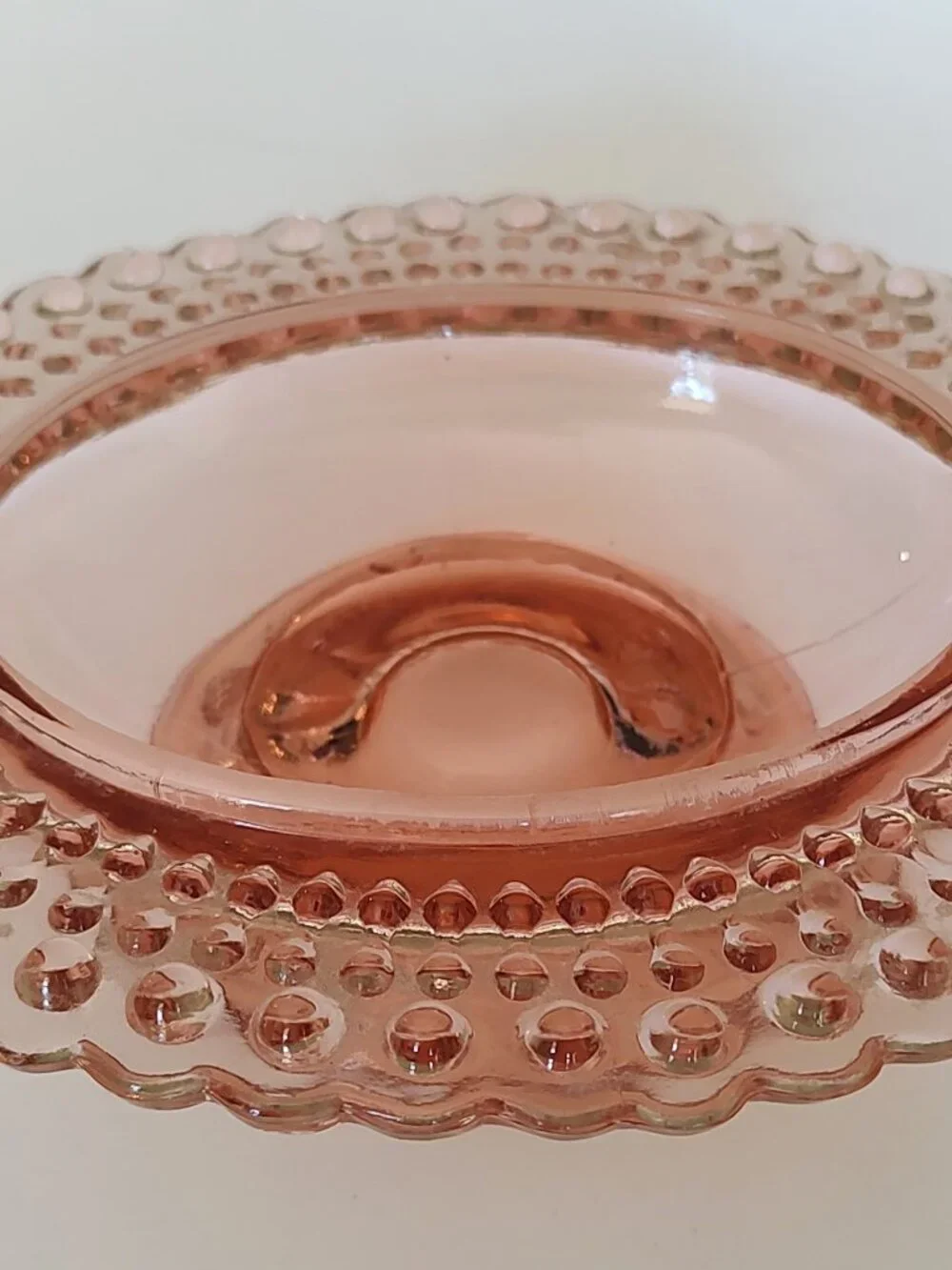 Vintage Pink Nautilus Argonaut Shell Candy Dish National Glass Co Northwood Rare